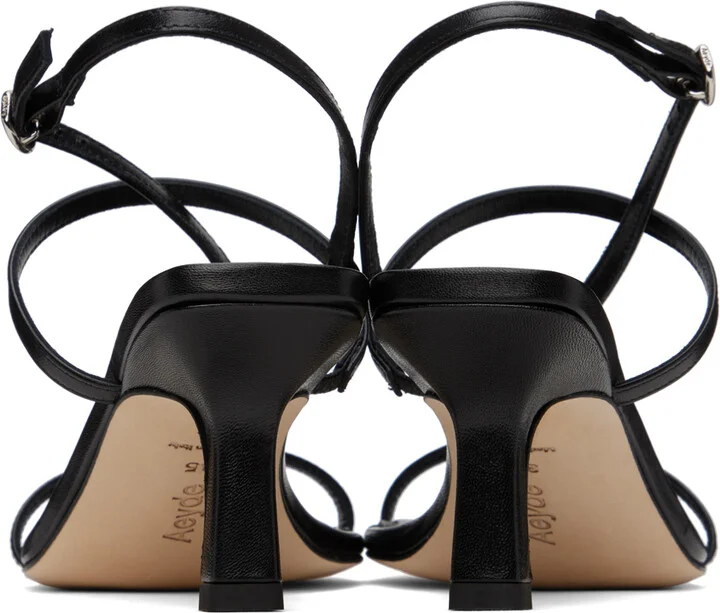 Aeyde Black Elise Heeled Sandals - Image 2