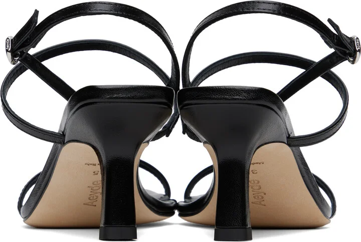 Aeyde Black Elise Heeled Sandals - Image 2