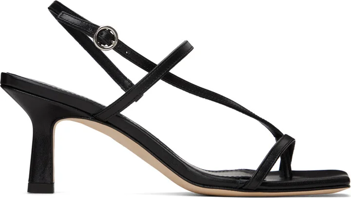 Aeyde Black Elise Heeled Sandals