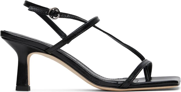 Aeyde Black Elise Heeled Sandals