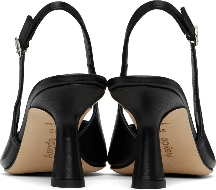 Aeyde Black Fernanda Leather Slingback Heels - Image 2