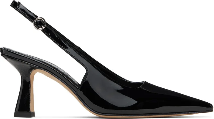 Aeyde Black Fernanda Slingback Heels