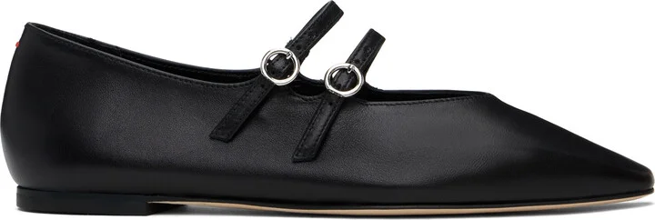 Aeyde Black Franny Ballerina Flats