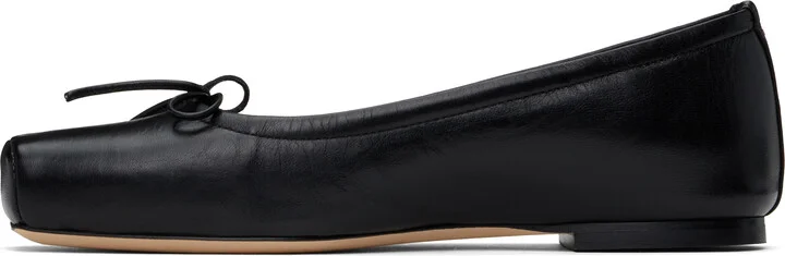 Aeyde Black Gabriella Leather Ballerina Flats - Image 3