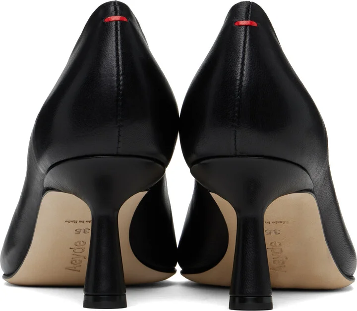 Aeyde Black Giotta Nappa Leather Heels - Image 2