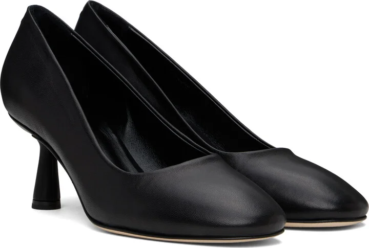 Aeyde Black Giotta Nappa Leather Heels - Image 4
