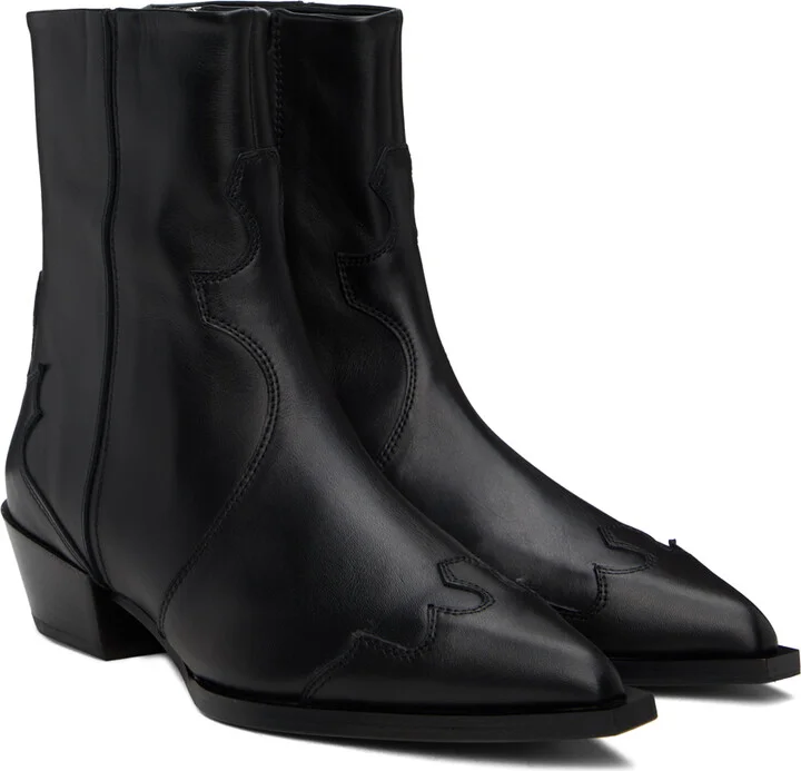 Aeyde Black Hester Cowboy Boots - Image 4