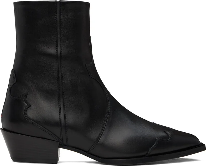 Aeyde Black Hester Cowboy Boots