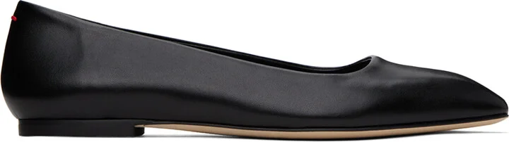Aeyde Black Ida Nappa Ballerina Flats