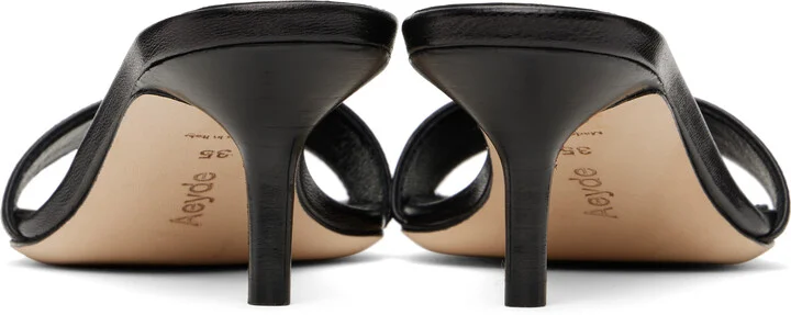 Aeyde Black Ilvy Leather Mules - Image 2