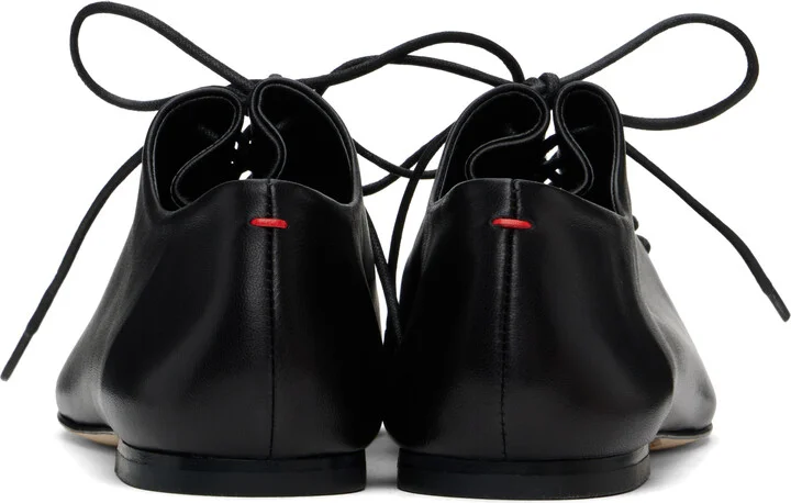 Aeyde Black Isla Nappa Leather Derbys - Image 2