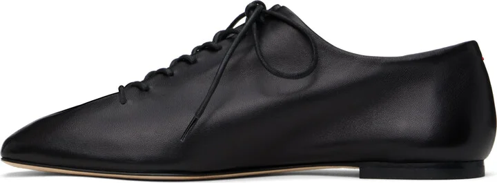 Aeyde Black Isla Nappa Leather Derbys - Image 3