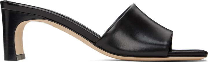 Aeyde Black Jeanie Heeled Sandals