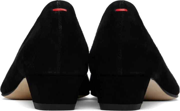 Aeyde Black Judi Suede Heels - Image 2