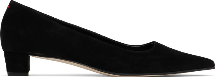 Aeyde Black Judi Suede Heels