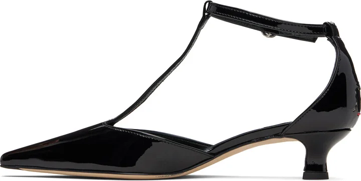 Aeyde Black Liz T-Bar Heels - Image 3