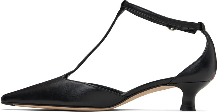 Aeyde Black Liz T-Bar Heels - Image 3