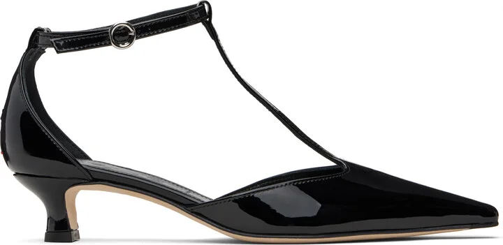 Aeyde Black Liz T-Bar Heels