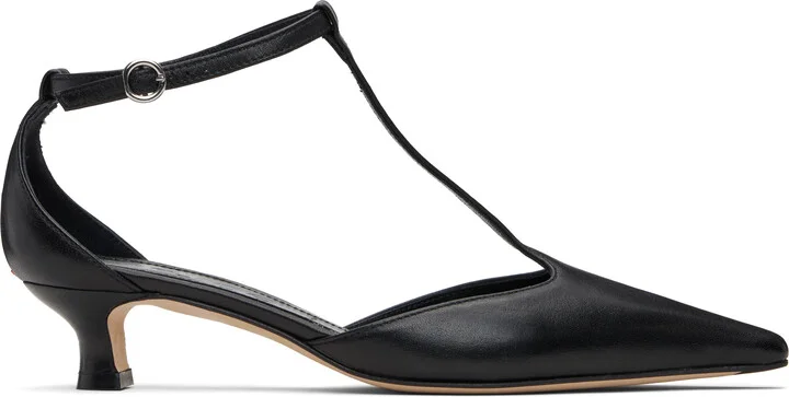 Aeyde Black Liz T-Bar Heels