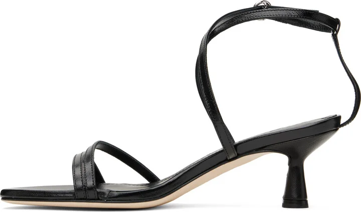 Aeyde Black Maeve Leather Heeled Sandals - Image 3
