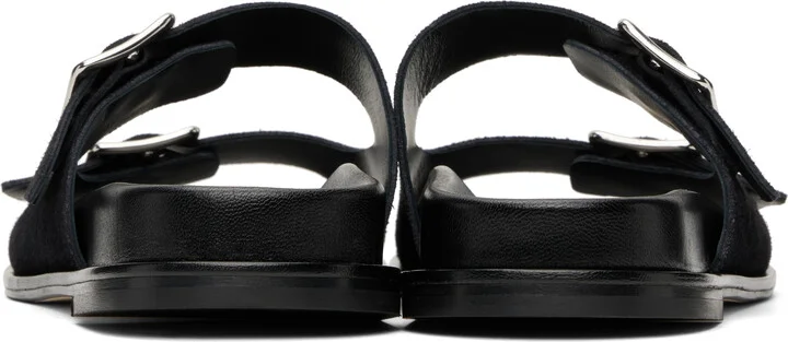 Aeyde Black Meena Leather Sandals - Image 2