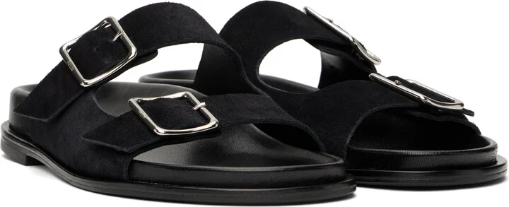 Aeyde Black Meena Leather Sandals - Image 4