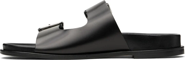Aeyde Black Meena Leather Sandals - Image 3