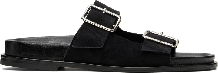 Aeyde Black Meena Leather Sandals