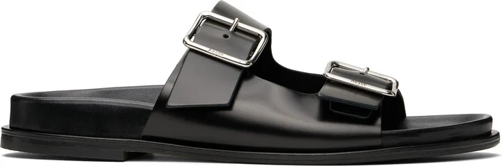 Aeyde Black Meena Leather Sandals