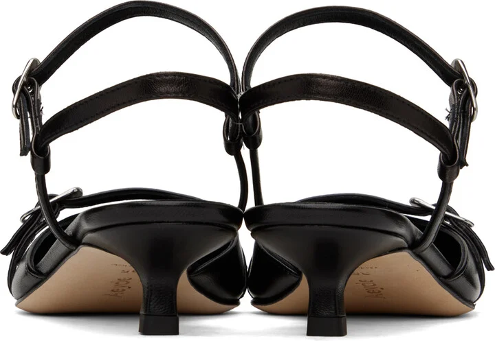 Aeyde Black Melia Nappa Heels - Image 2