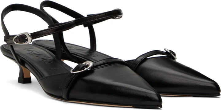 Aeyde Black Melia Nappa Heels - Image 4