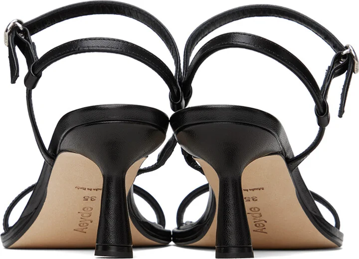 Aeyde Black Mikita Heeled Sandals - Image 2