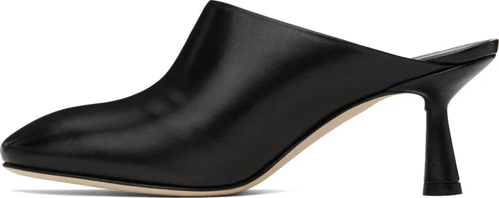 Aeyde Black Mila Nappa Leather Heels - Image 3