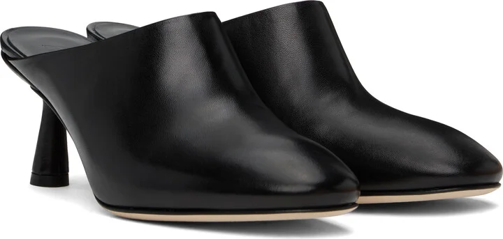 Aeyde Black Mila Nappa Leather Heels - Image 4