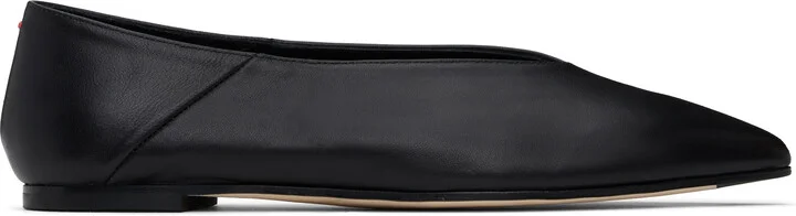 Aeyde Black Moa Nappa Ballerina Flats
