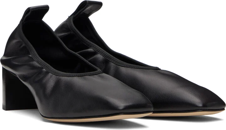 Aeyde Black Narissa Ruched Heels - Image 4