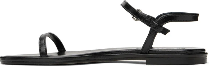 Aeyde Black Nettie Leather Sandals - Image 3