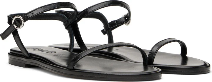 Aeyde Black Nettie Leather Sandals - Image 4