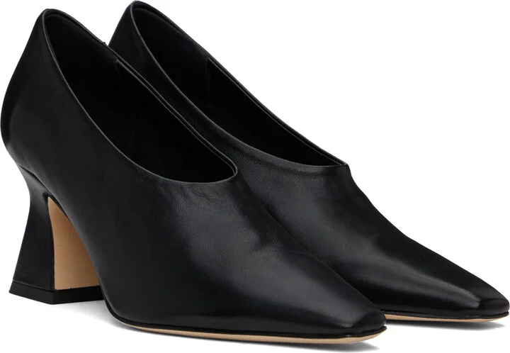 Aeyde Black Nova Nappa Leather Heels - Image 4