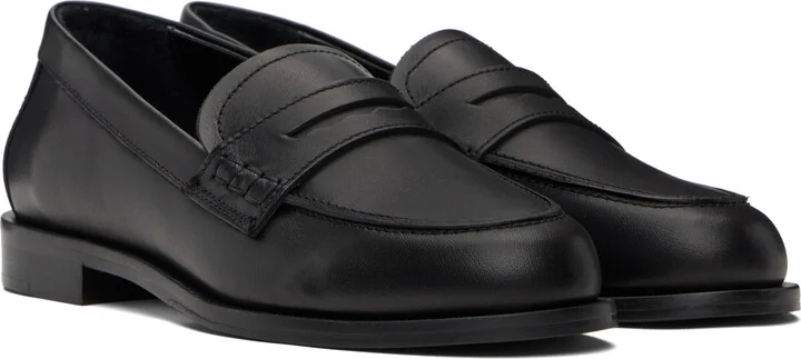 Aeyde Black Oscar Leather Loafers - Image 4