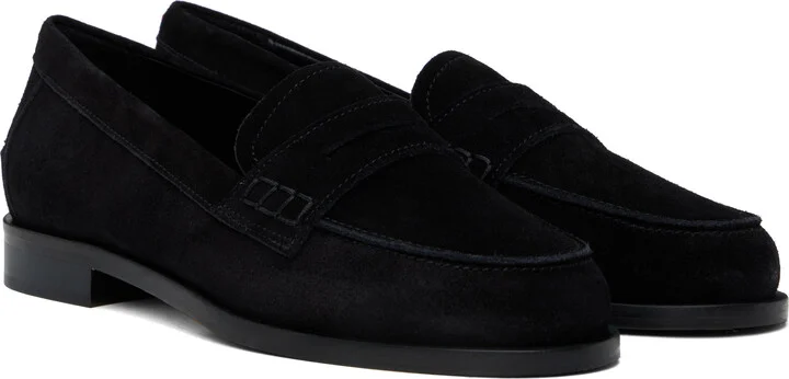 Aeyde Black Oscar Suede Loafers - Image 4