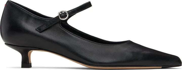 Aeyde Black Polina Mary-Jane Heels