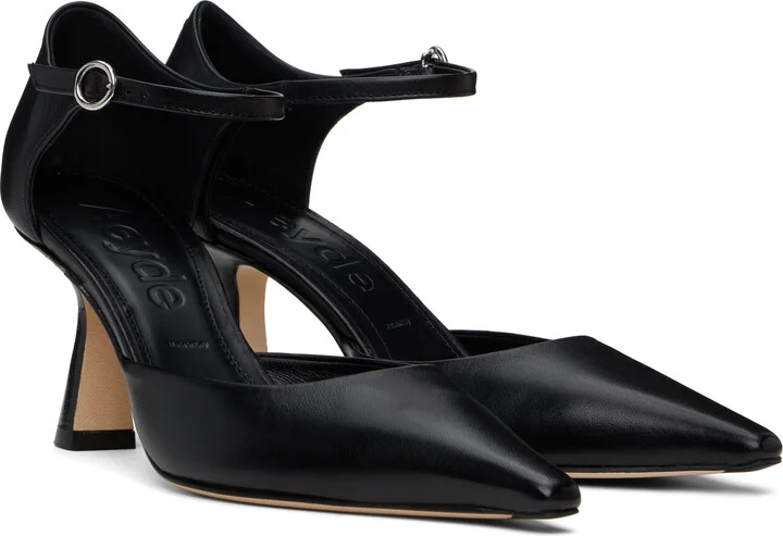 Aeyde Black Salvi Nappa Leather Heels - Image 4