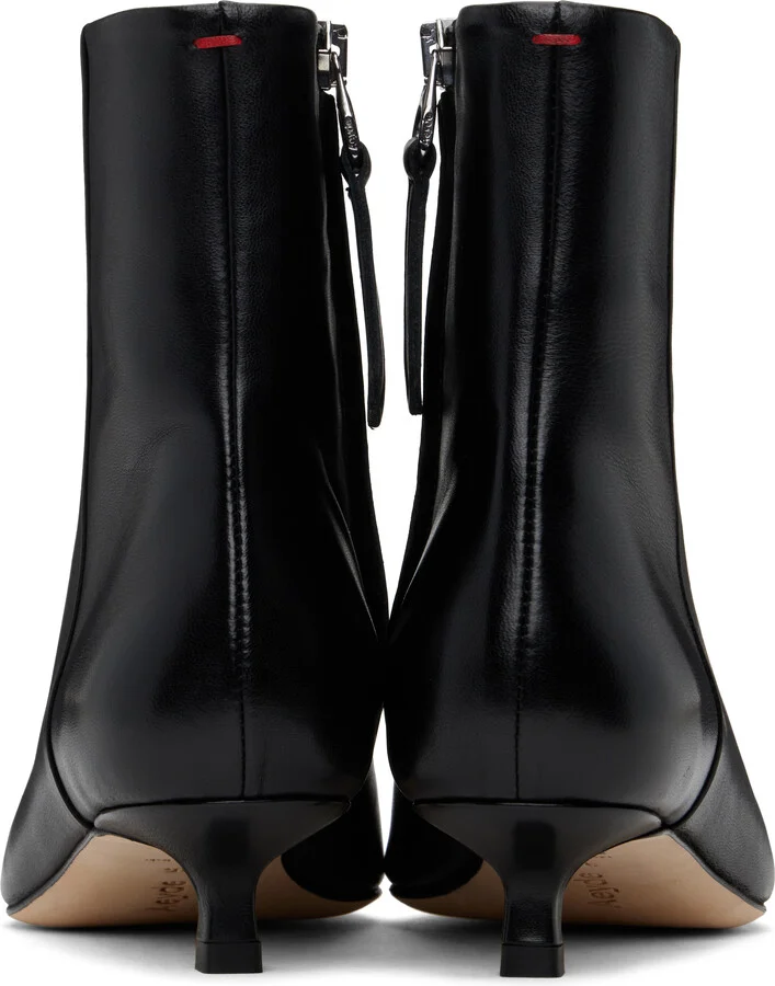 Aeyde Black Sofie Leather Ankle Boots - Image 2