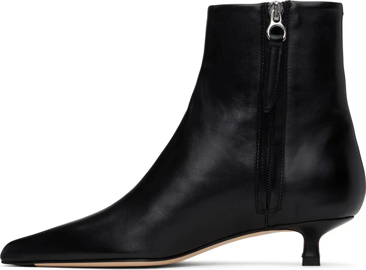 Aeyde Black Sofie Leather Ankle Boots - Image 3