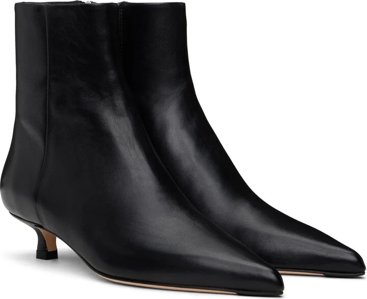 Aeyde Black Sofie Leather Ankle Boots - Image 4