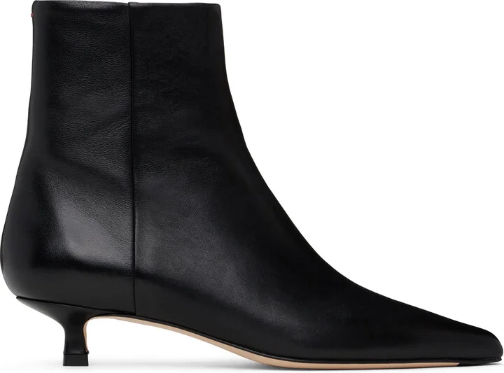 Aeyde Black Sofie Leather Ankle Boots