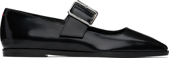 Aeyde Black Sunny Ballerina Flats