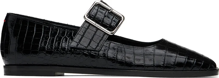 Aeyde Black Sunny Ballerina Flats