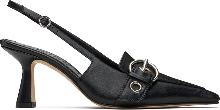 Aeyde Black Tara Eyelet Heels